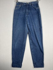 Vintage Lee Jeans Juniors 13 Medium Wash High Rise Tapered Relaxed Denim USA