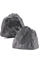 Theater Solutions Full Range Outdoor Granite Rock 2 Speaker Set with 8" Woofers