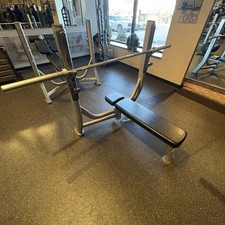 Life Fitness Flat Barbell Bench Press Rack Commercial Grade