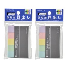 Sticky notes, tack memo, strong adhesive, 50mm x 15mm, 90 sheets, 5 colors, set