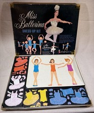 Vintage 1962 Colorforms MISS BALLERINA DRESS UP KIT Complete, Original Box