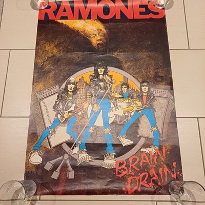 RAMONES - Brain Drain - orig. Poster Plakat - ca. 90er? - DIN A1 - 59,4 x 84 cm