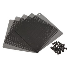 5Pack 140mm Computer Fan Filter Grills Mesh Dustproof Case Cover Screws Black