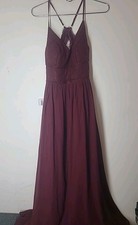 Azazie Gale Terra Cotta Bridesmaids Wedding Dress Bust 32 Waist 26 Hips 35.5