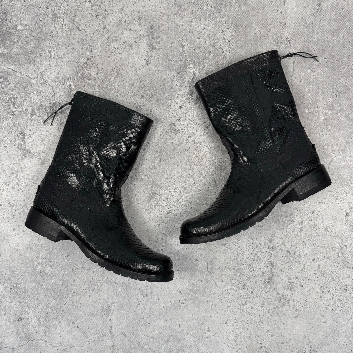 Sendra Python 100 Years Anniversary Western Zip Up Boots Black Mens Size 42 - Main Image