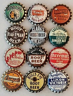 Vintage Apache Root Beer Brownie Bottle Caps Crowns New&Used(12)