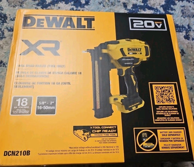 DEWALT DCN210B 20V MAX XR 18 Gauge Cordless Brad Nailer (Bare Tool) New