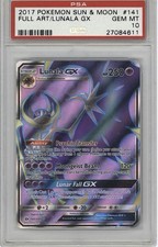 Pokemon Sun & Moon Base Set SM Lunala GX 141/149 Full Art Ultra Rare Holo PSA 10 on eBay