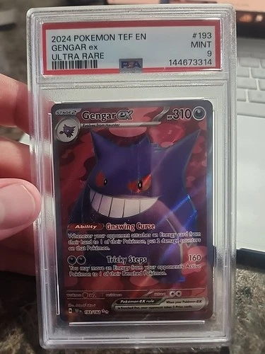 2024 POKEMON TEF EN-TEMPORAL FORCES ULTRA RARE #193 GENGAR EX PSA 9