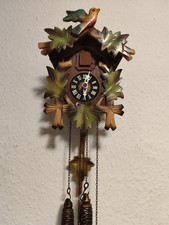 Kuckucksuhr Schwarzwalduhr, 2 Alte Gewichte, Tannenzapfen, 275g Vintage Antik