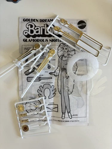 Vintage Golden Dream Barbie Accessories Mattel 1980 Glamorous Nights