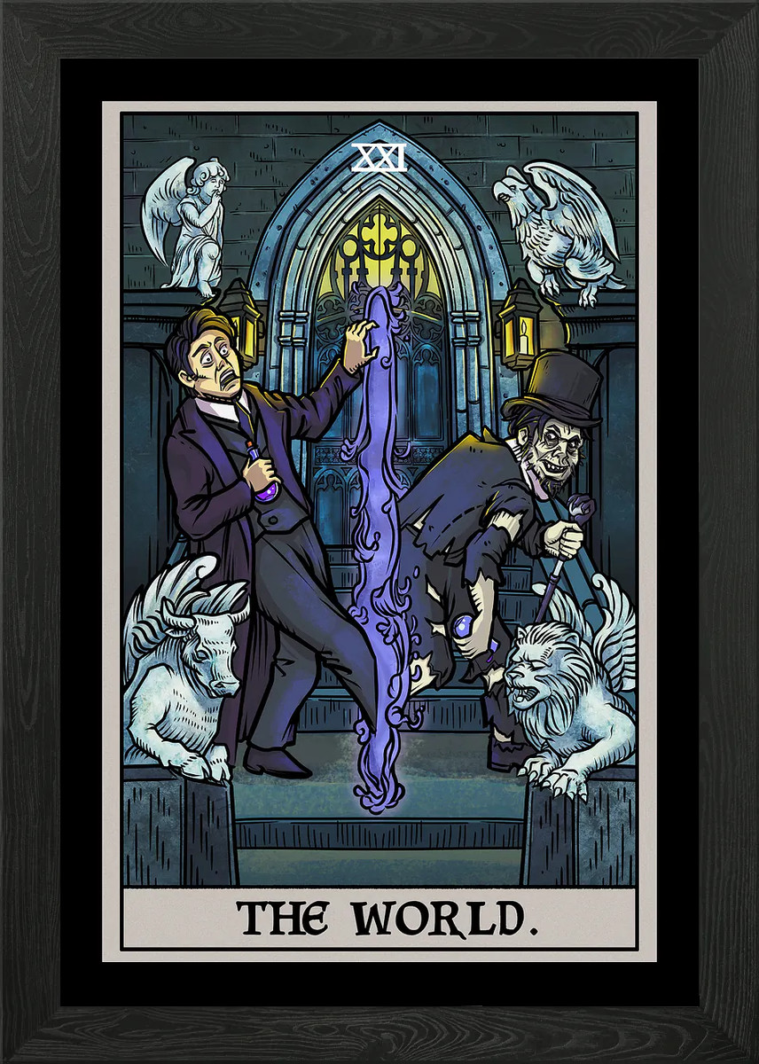 Póster arte de pared enmarcado The World Terror Tarot V1 lienzo impresión cuadro