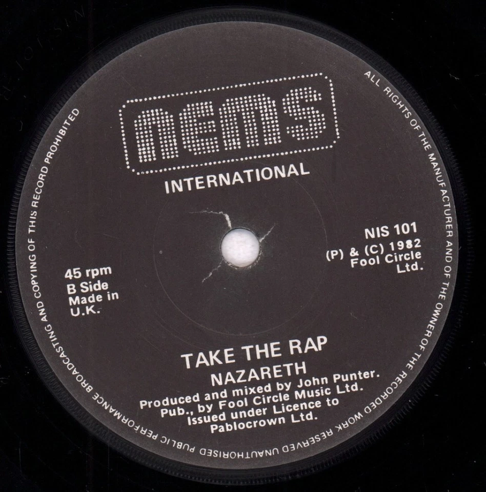 Nazareth Love Leads To Madness 7" vinyl UK Nems 1982 NIS101 - Image 2 of 2