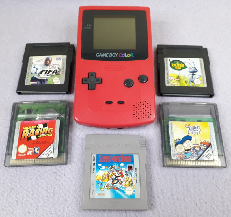 Nintendo Gameboy Color Berry console & games bundle tested GC inc Super Mario