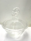 Vintage Mid-Century STEUBEN Glass Crystal 7" Ram's Head Candy Dish Original Box