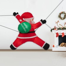 Hanging Christmas Inflatables Wearing Christmas Hat, Christmas Inflatables Decor