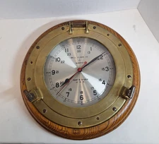 Vintage Bell Clock Co Porthole Ship's Clock Quartz