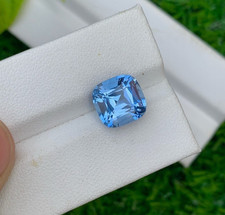 Natural Santa Maria Blue Aquamarine VVS Cushion Cut Loose Gemstone 3.65ct