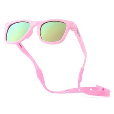 Polarized Baby Sunglasses Pink, 0-24 Months, with Strap