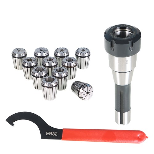 Shank With ER32 Collet Set ER32 Chuck & Spanner For Milling Machine 11PC R8 - Picture 4 of 10
