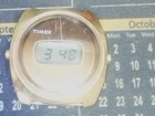 Vintage 1970s Timex SSQ Digital Gold Tone Watch