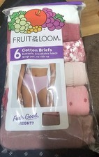6-Pack FRUIT of the LOOM Women  s Size 8/XL Cotton Briefs Eversoft Breathable