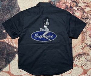 Supreme Rhinestone | eBay Supreme Rhinestone Pin Up S/S Work Shirt