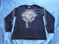 HARLEY-DAVIDSON LOMA LINDA CALIFORNIA MEN'S LONG SLEEVE SHIRT BLACK SIZE...