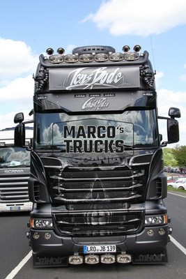 LKW Foto Scania R-series Zugmaschine Deutschland schwarz Toms Bode Ghost #i4dw