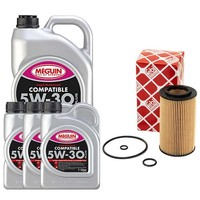 MotoröL Set SAE 5W-30 Plus Meguin 8 Liter + ÖLfilter FüR Mercedes M-Klasse W163