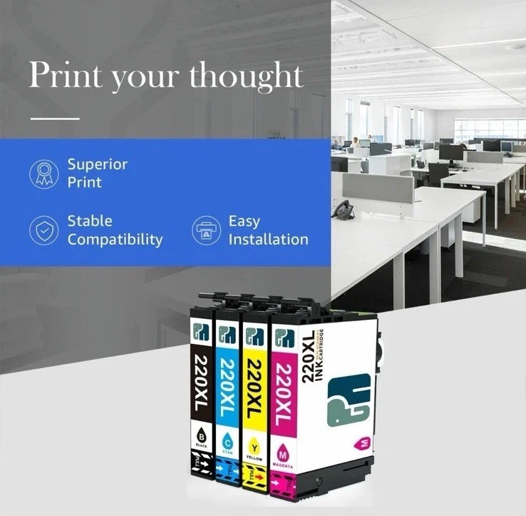 4 PK 220XL Ink For Epson XP-320 XP-420 XP-424 WF2630 WF2650 WF2660 WF2750 WF2760 - Image 4 of 4