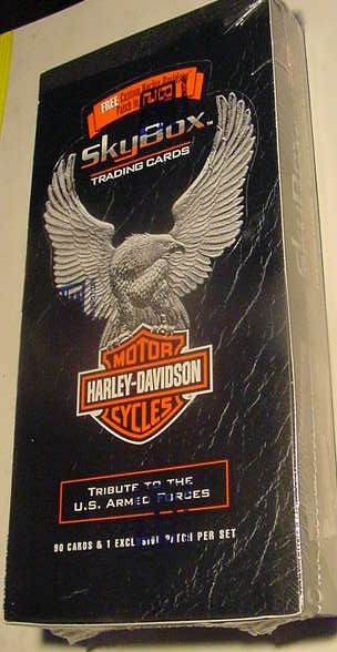 WHOLESALE LOT BOX OF HARLEY DAVIDSON PATCHES CARDS US Armed Forces Skybox 1994 