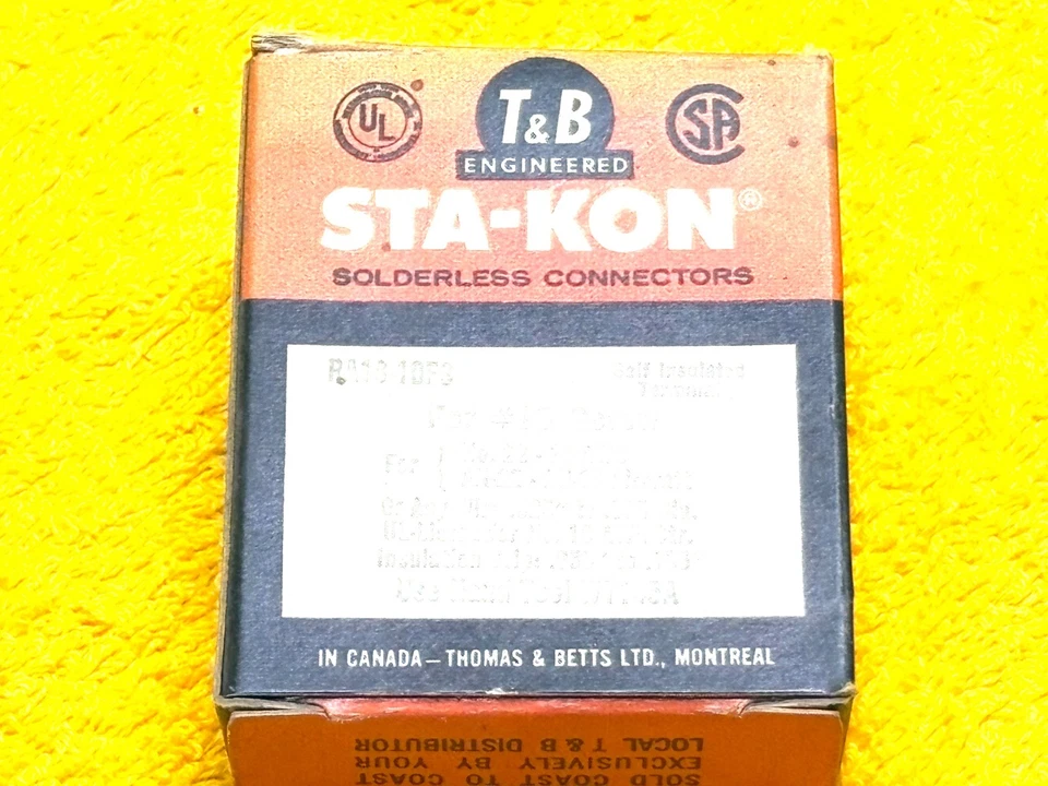 (100)  THOMAS & BETTS  T & B RA18-10FS Insulated Fork Terminal Flange 22-16 No10 - Image 4 of 4