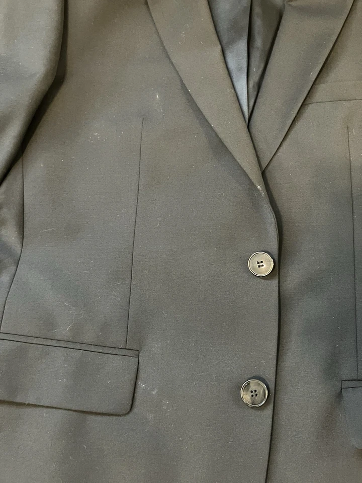 Hugo Boss Mens Modern fit Suit Jacket Blazer 38 R Black Solid Stretch - Image 3 of 4