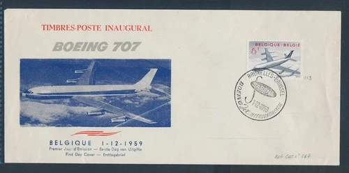 XE62133 Belgium 1959 Sabena Boeing 707 airmail FDC used