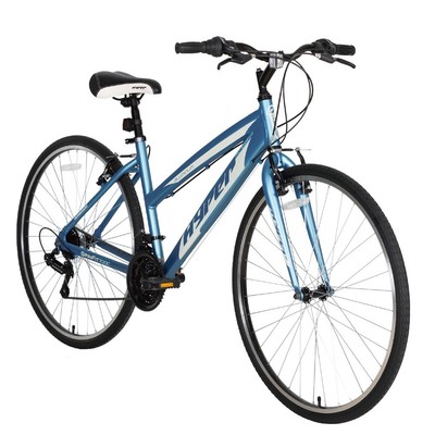 Hyper Bicycles 700c Ladies Spin Fit Hybrid Bike for Adults, Teal and White -