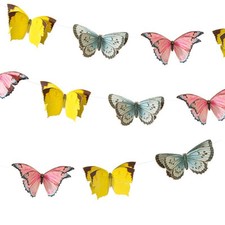 BUTTERFLY BUNTING Garland Birthday Home Garden Summer Wedding Party Decoration