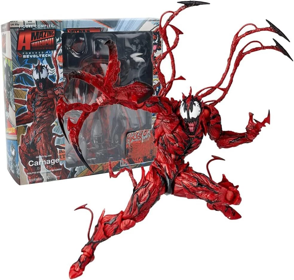 16cm Red Venom Carnage Action Figure Spider Man Statue Model Toy