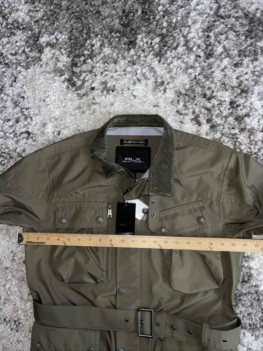 RLX Polo Ralph Lauren Military Jacket Men Green S Barn Waterproof