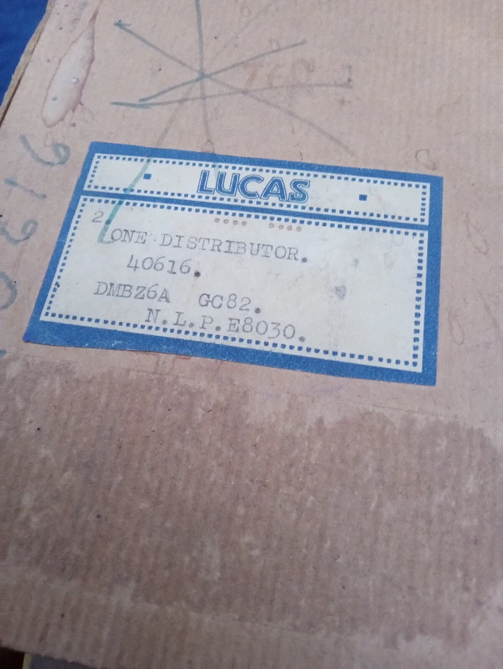 NOS Original Lucas Jaguar XK 150  Distributor DMBZ6A 40616B In The Box  May 59 - Image 2 of 4