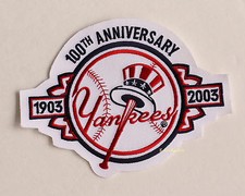 NEW YORK YANKEES 100TH ANNIV. OFFICIAL MLB PATCH 1903- 2003 JACKET PATCH