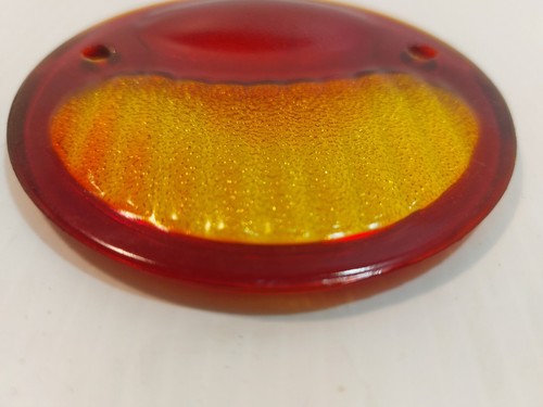 1928-29 Ford Red with Amber Tail Lamp lens, A-13450-AMBR - Picture 8 of 9