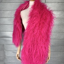 Ladies Solid Faux Mongolian Fur Collar Scarf Shawl Winter Cape Warm Wrap Fashion