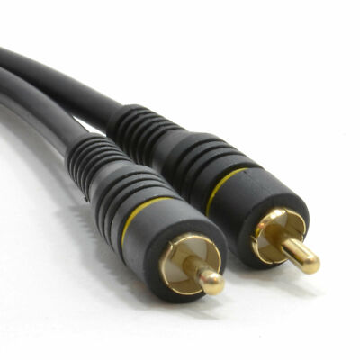 2m Premium 75 Ohm Digital Audio Coax Vergoldet Rca Phono Kabel [002481]