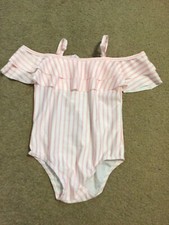 Baby size 18-24 months pink and white swimsuit