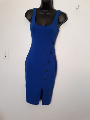Express form fitting royal blue dress | eBay