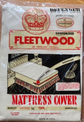 Fleetwood Matratzenbezug Aus 100% Baumwolle – Twin Size, Mit Rundum-Reißverschluss, 99 X 190 Cm