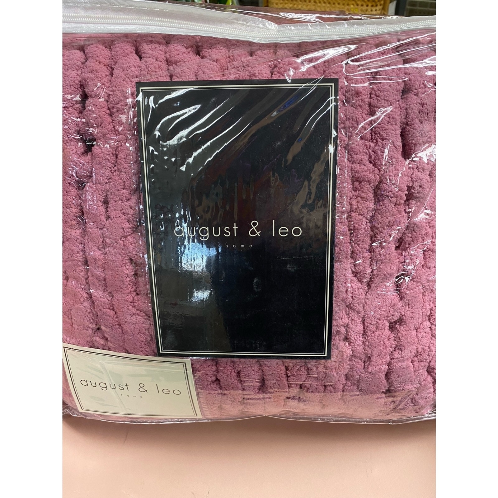 AUGUST AND LEO chenille chunky knit throw eBay