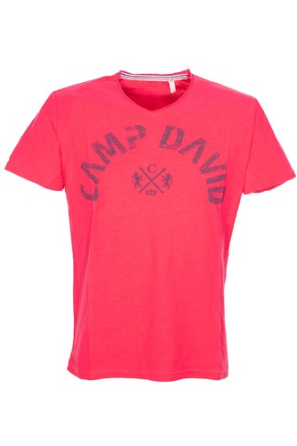 Camp David T Shirt Kurzarm Herren Baumwolle V Ausschnitt Logo - Picture 8 of 13