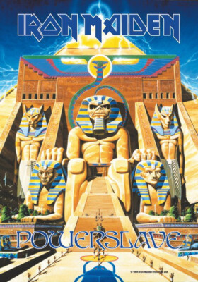 IRON MAIDEN FLAGGE FAHNE POWERSLAVE POSTERFLAGGE POSTER FLAG STOFF